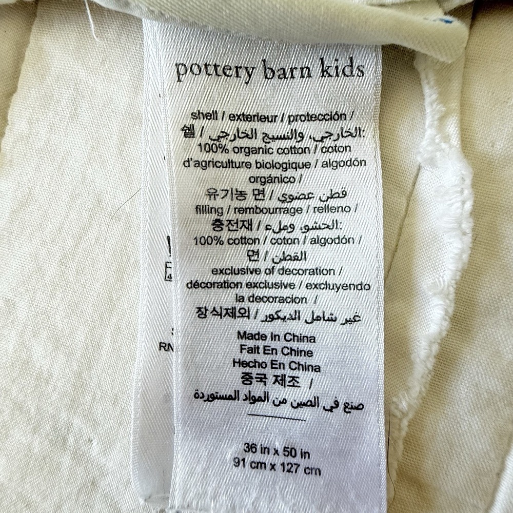 Pottery barn Kids Crib Toddler Quilt Blanket Pink White Nursery Organic Cotton - Picture 5 of 6